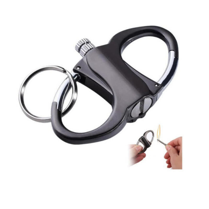 Doppelring-Schlüsselanhänger, Streichholz, wiederverwendbares Petroleumfeuerzeug - image 4