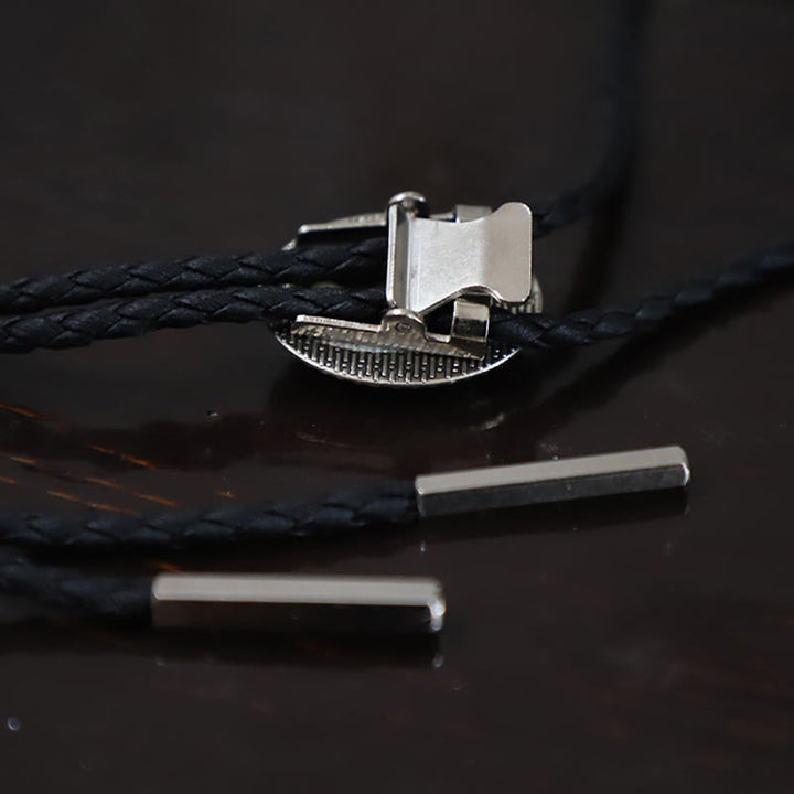 Glitzernde lila Edelstein-Retro-Metall-Bolo-Krawatten - image 8