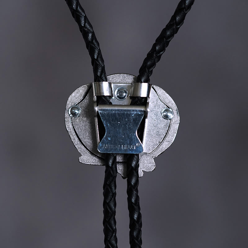 Vintage-Bolo-Krawatten aus Metall mit Tigeraugen-Verzierung und Flügelakzenten - image 5