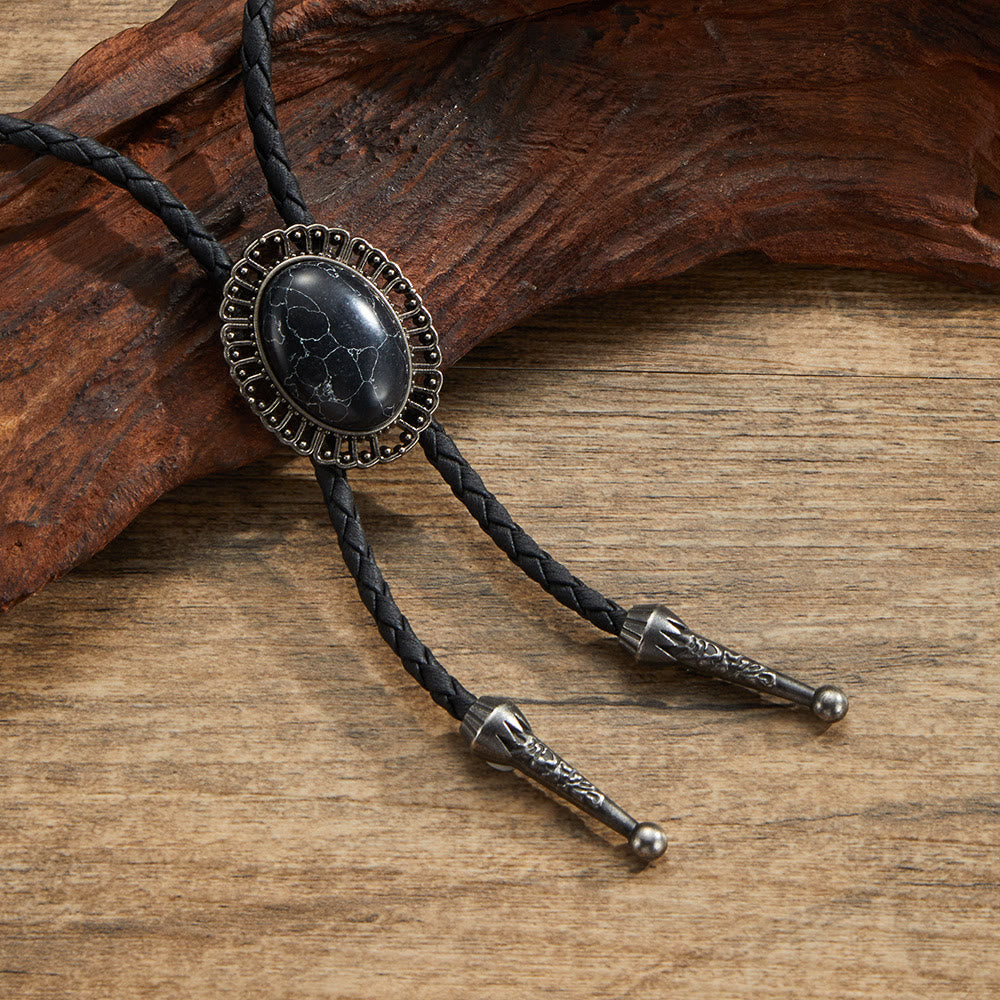 Bolo-Krawatten mit Retro-Metallrahmen und verschiedenen Natursteinen - Stil Nr. 5 - image 5