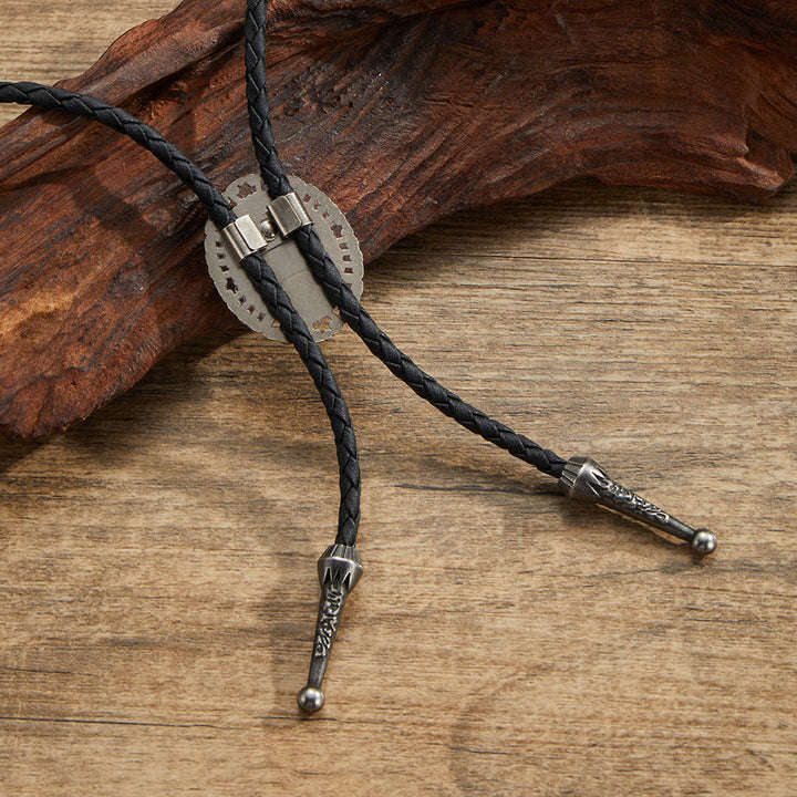 Bolo-Krawatten mit Retro-Metallrahmen und verschiedenen Natursteinen - image 9