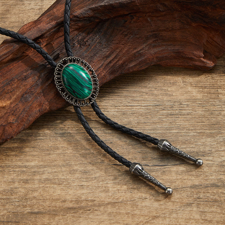 Bolo-Krawatten mit Retro-Metallrahmen und verschiedenen Natursteinen - Stil Nr. 6 - image 6