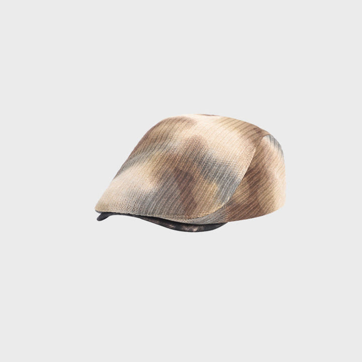 Herren-Wintermütze aus Cord mit Batikmuster im Retro-Stil - Khaki - Verstellbar (21 1/4"-22 7/8") - image 1