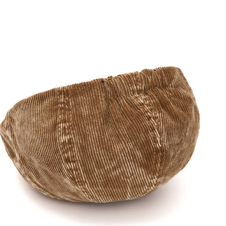 Retro-inspirierte, einfarbige Cord-Schiebermütze - image 3