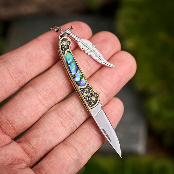 Exquisite Outdoor-Werkzeug-Klappmesser-Federanhänger-Halskette - image 2