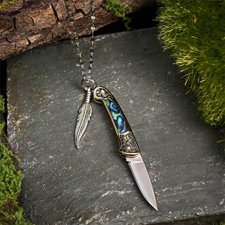 Exquisite Outdoor-Werkzeug-Klappmesser-Federanhänger-Halskette - image 3