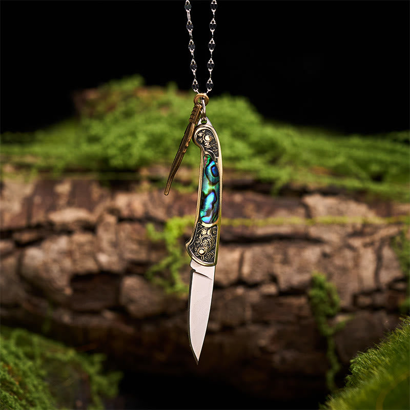 Exquisite Outdoor-Werkzeug-Klappmesser-Federanhänger-Halskette - image 5