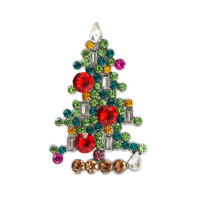 Exquisite, diamantbesetzte Weihnachtsbaumbrosche - image 1