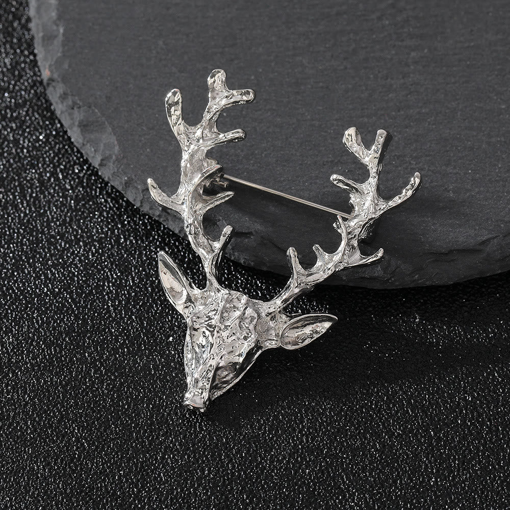 Moderne minimalistische geometrische, facettierte zweifarbige Elchbrosche - Stil Nr. 4 - image 5