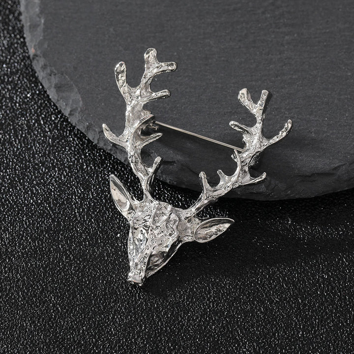 Moderne minimalistische geometrische, facettierte zweifarbige Elchbrosche - Stil Nr. 4 - image 5