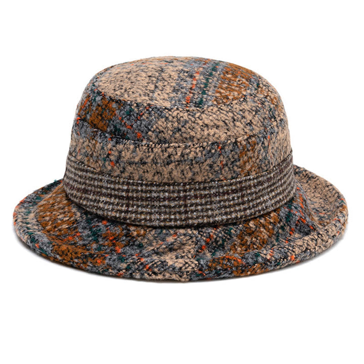 Damen-Bucket-Hat aus Wollmischung mit melierter Textur und Schleifenverzierung - image 3