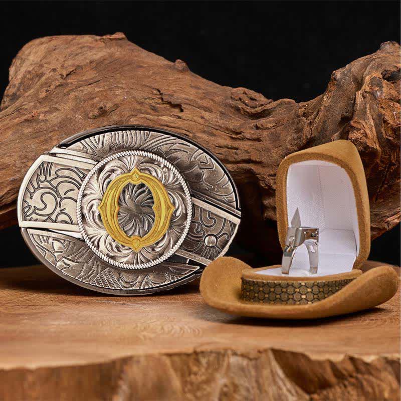 DIY-Gürtelschnalle mit Anfangsbuchstaben, verstecktes Messer, funktionaler Ring, Set - O - Ohne Gürtel - image 20