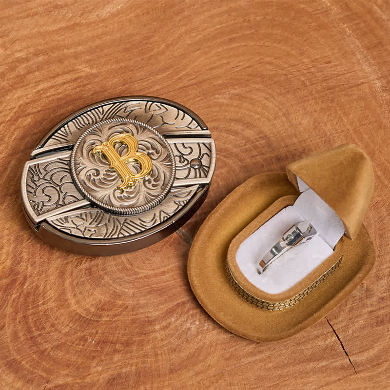 DIY-Gürtelschnalle mit Anfangsbuchstaben, verstecktes Messer, funktionaler Ring, Set - image 2