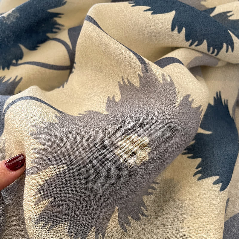 Eleganter, mehrfarbiger, vielseitiger und leichter Damenschal mit Blumenmuster - image 3