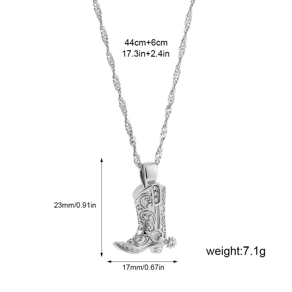 Exquisite Halskette mit Anhänger in Form eines goldenen Cowboy-Stiefels mit Sternen im Western-Stil - Stil Nr. 2 - image 4