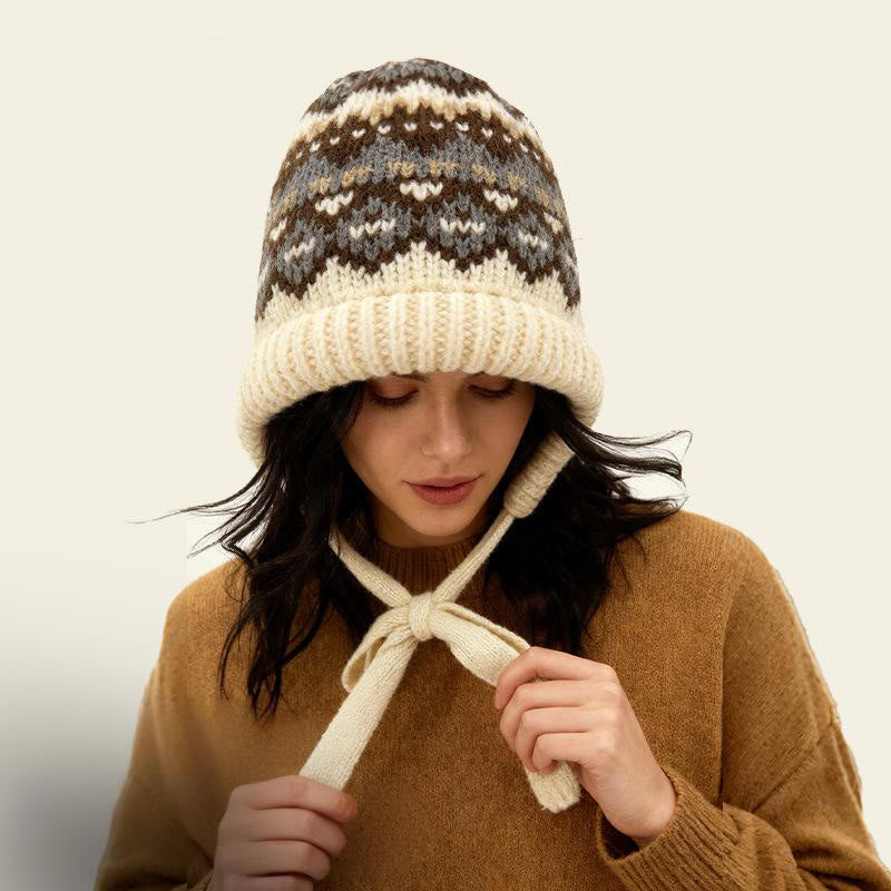 Multifunktionale Damen-Umhängetasche mit Retro-Strickmuster - image 2