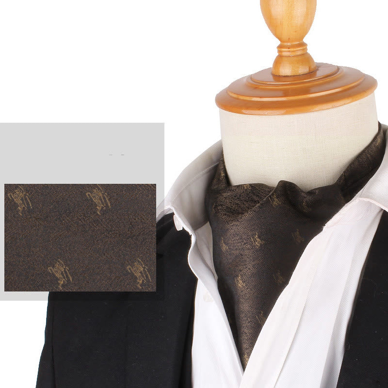 Elegante, bedruckte Krawatte im britischen Retro-Stil für Herren, passend zum Anzughemd - Stil Nr. 8 - image 10