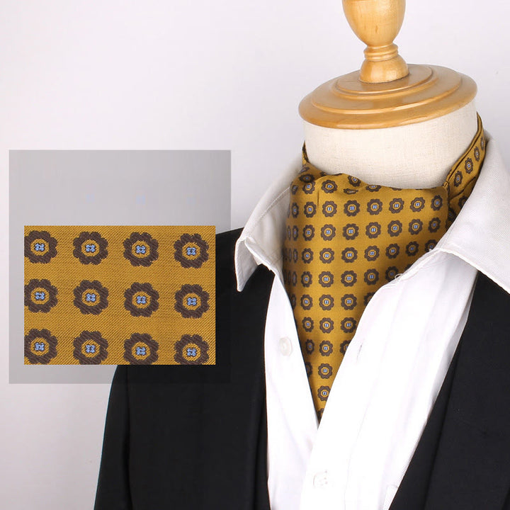 Elegante, bedruckte Krawatte im britischen Retro-Stil für Herren, passend zum Anzughemd - Stil Nr. 3 - image 5