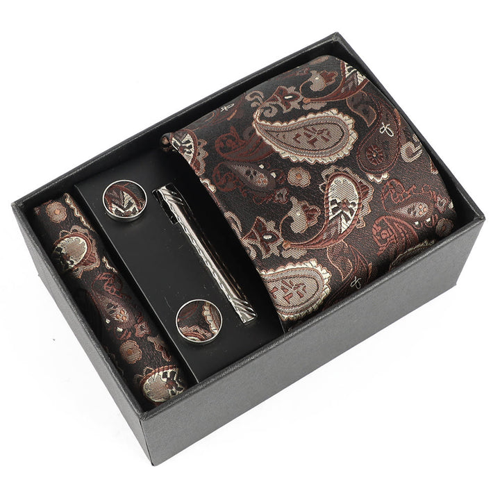 4-teiliges elegantes Herren-Einstecktuch-Manschettenknöpfe-Krawattenclip-Set - Stil Nr. 21 - image 21