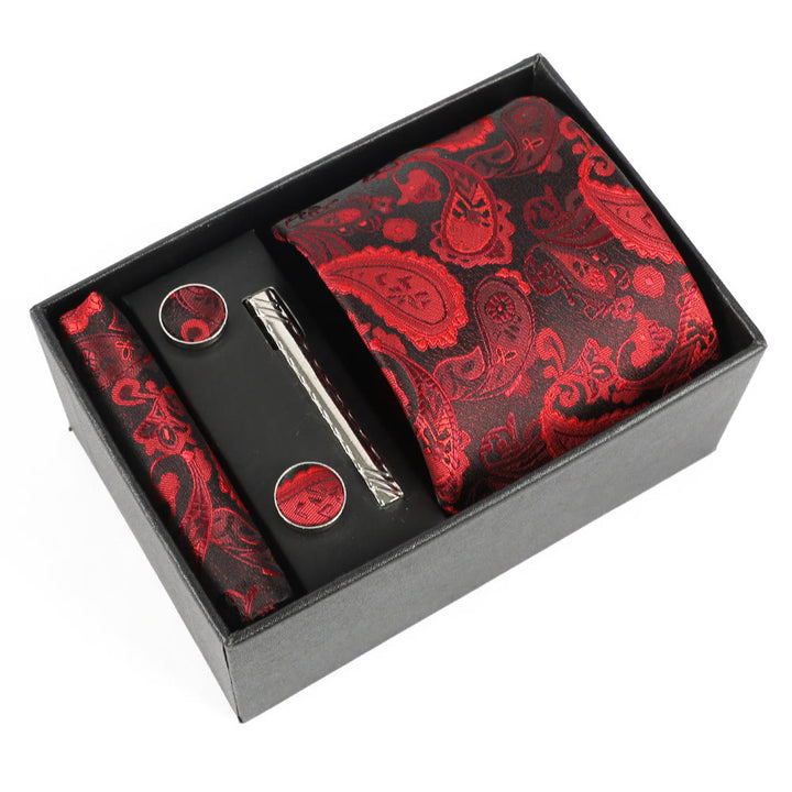 4-teiliges elegantes Herren-Einstecktuch-Manschettenknöpfe-Krawattenclip-Set - Stil Nr. 15 - image 15