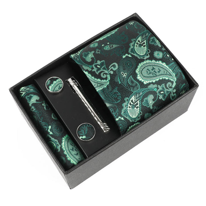 4-teiliges elegantes Herren-Einstecktuch-Manschettenknöpfe-Krawattenclip-Set - Stil Nr. 4 - image 3