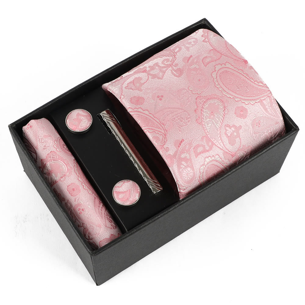 4-teiliges elegantes Herren-Einstecktuch-Manschettenknöpfe-Krawattenclip-Set - Stil Nr. 15 - image 15