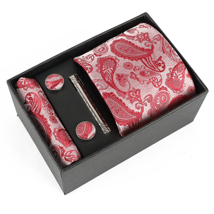 4-teiliges elegantes Herren-Einstecktuch-Manschettenknöpfe-Krawattenclip-Set - Stil Nr. 31 - image 31