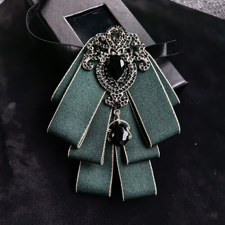 Vintage-Fliege für Herren mit mehrlagigem Schmuckband und Brustornament - Stil Nr. 6 - image 7