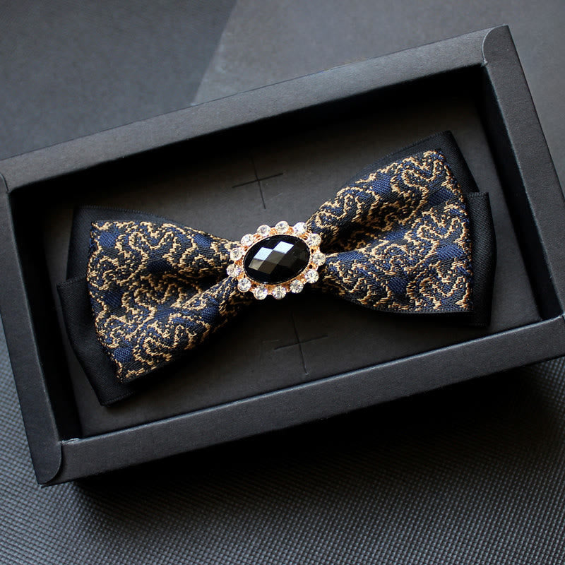 Elegante Herrenfliege mit geometrischem Muster und Edelsteinverzierungen - Stil Nr. 5 - image 4