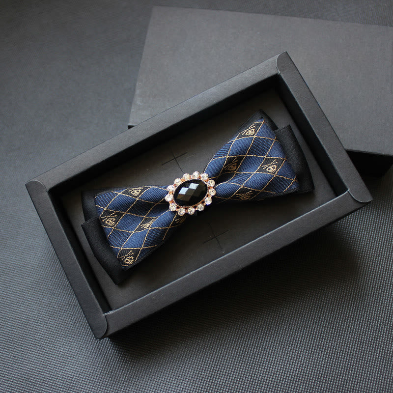 Elegante Herrenfliege mit geometrischem Muster und Edelsteinverzierungen - Stil Nr. 3 - image 2