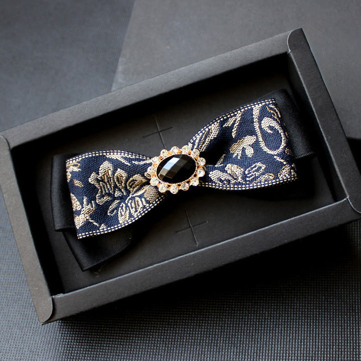 Elegante Herrenfliege mit geometrischem Muster und Edelsteinverzierungen - Stil Nr. 8 - image 7