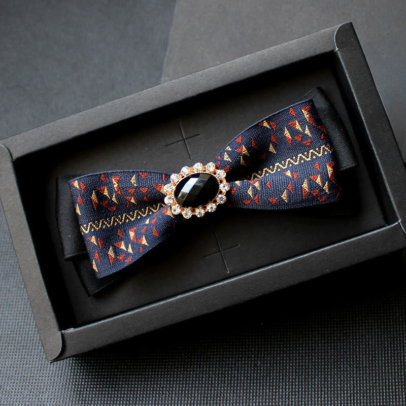 Elegante Herrenfliege mit geometrischem Muster und Edelsteinverzierungen - Stil Nr. 9 - image 8