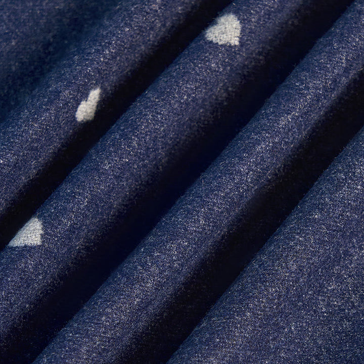 Herren-Weihnachtsschal mit Rentier-Print, marineblau, warm und festlich - image 6