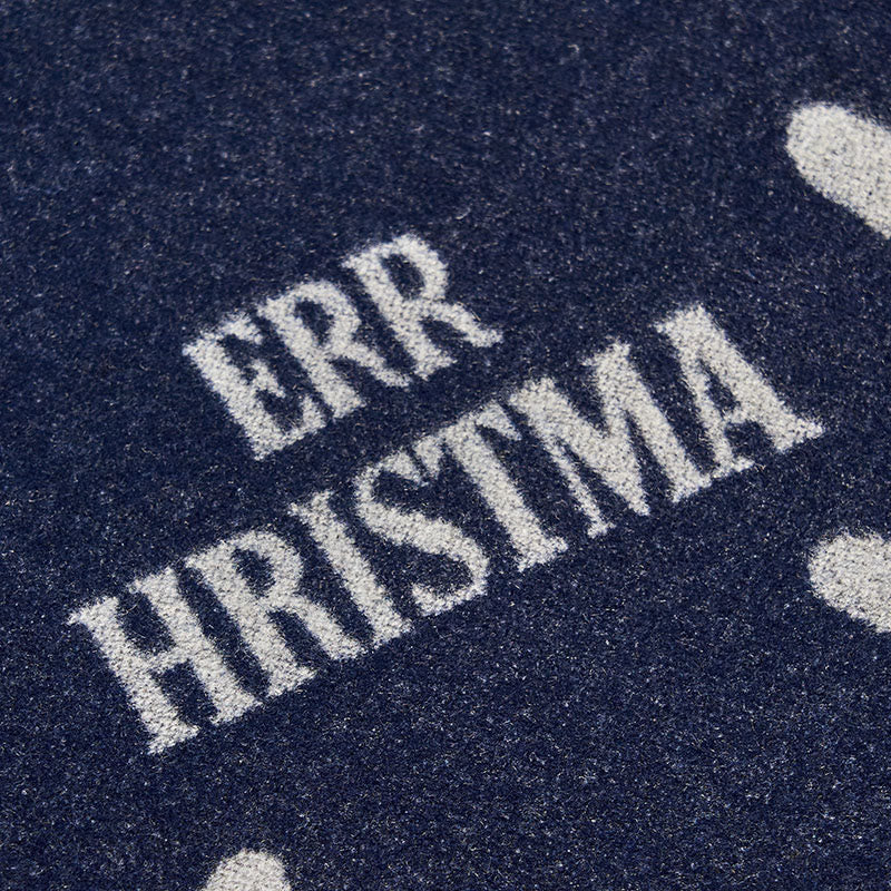 Herren-Weihnachtsschal mit Rentier-Print, marineblau, warm und festlich - image 4