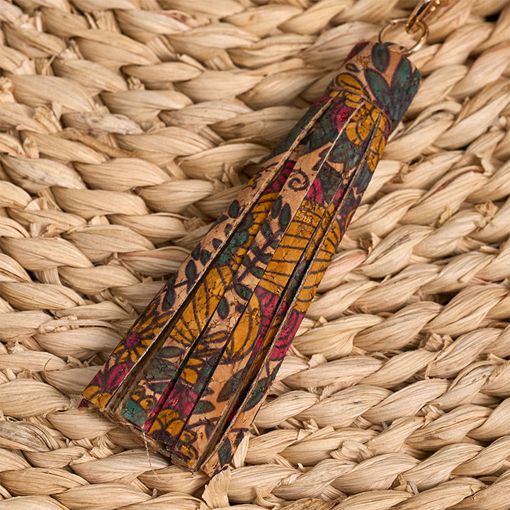 Vintage-Geldbörse mit Armband und farbigem Fisch- und Blumenmuster - image 4