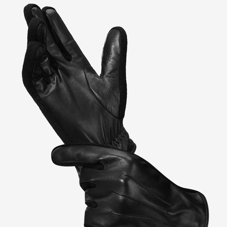 Herren Winterhandschuhe aus Leder mit Fleecefutter und Touchscreen-Funktion - image 2