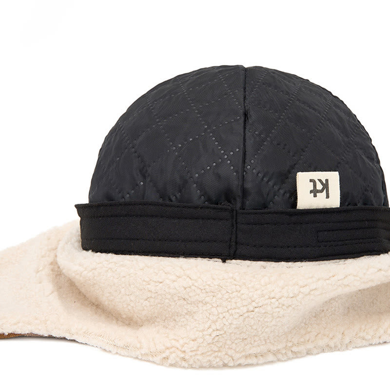 Trendige, kuschelige Wildleder-Baskenmütze für Herren mit Ohrenschützern - image 8