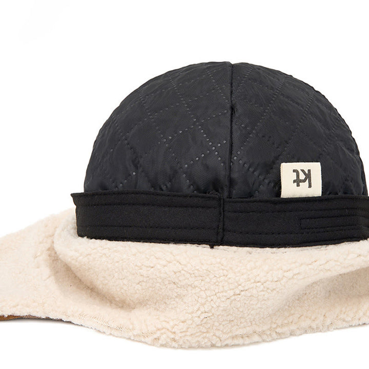 Trendige, kuschelige Wildleder-Baskenmütze für Herren mit Ohrenschützern - image 8