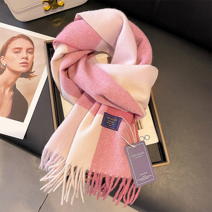 Damen-Winterschal aus weichem Plüsch, klassisch kariert, kuschelig - Stil Nr. 8 - image 7