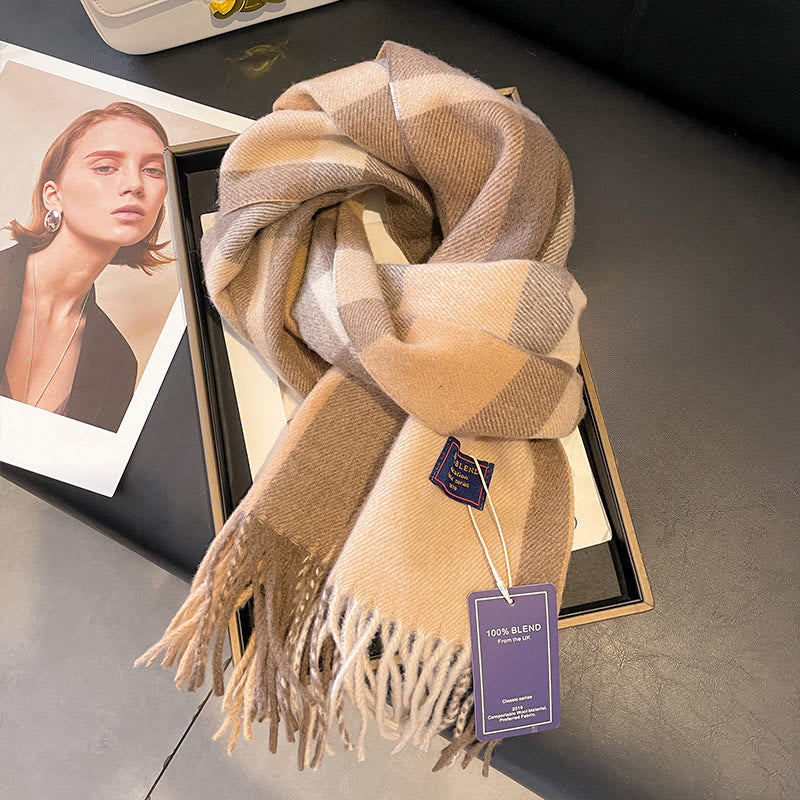 Damen-Winterschal aus weichem Plüsch, klassisch kariert, kuschelig - Stil Nr. 6 - image 5