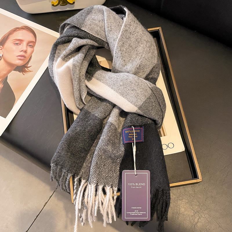 Damen-Winterschal aus weichem Plüsch, klassisch kariert, kuschelig - Stil Nr. 9 - image 8