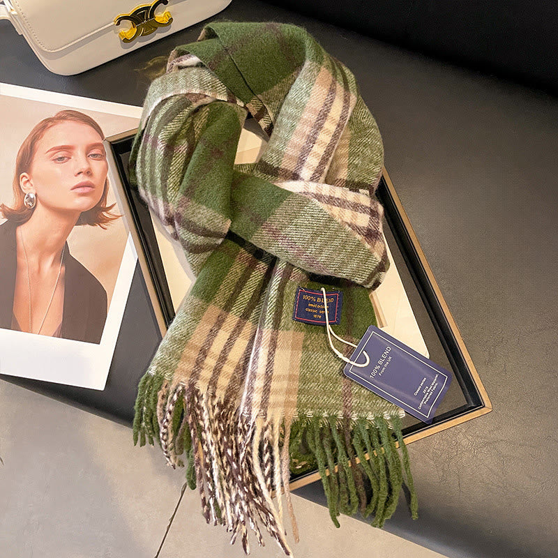 Damen-Winterschal aus weichem Plüsch, klassisch kariert, kuschelig - Stil Nr. 5 - image 4