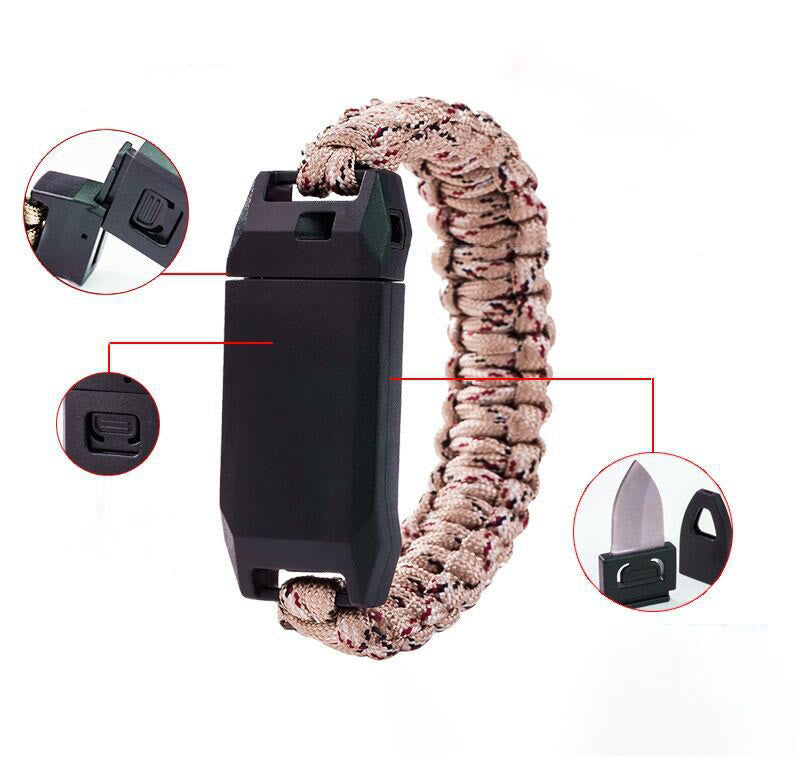 Outdoor-Überlebenspfeife, gewebtes Armband mit Messer - Stil Nr. 1 - image 1