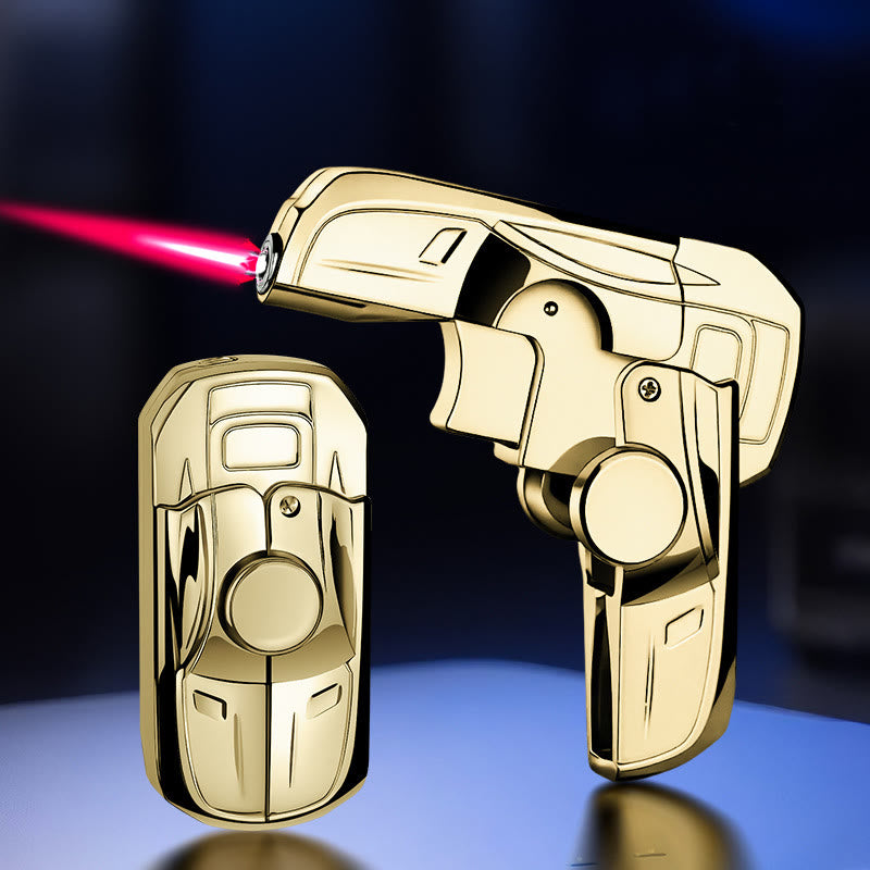 Faltbares, nachfüllbares Butanfeuerzeug in Form eines Rennwagens - Gold - image 12