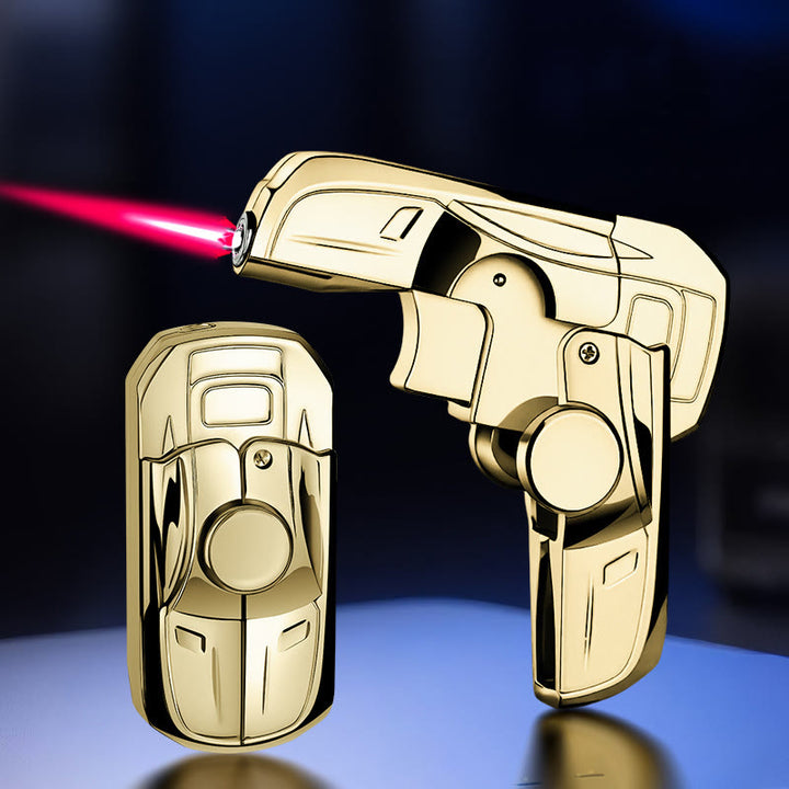 Faltbares, nachfüllbares Butanfeuerzeug in Form eines Rennwagens - Gold - image 12