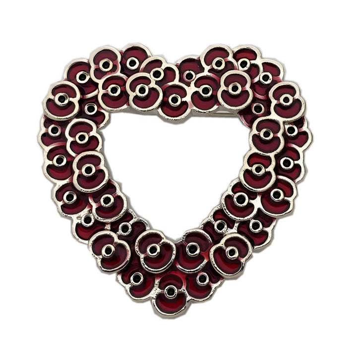 Mini-Mohnblumen-Herzbrosche, zweifarbig - Stil Nr. 4 - image 6