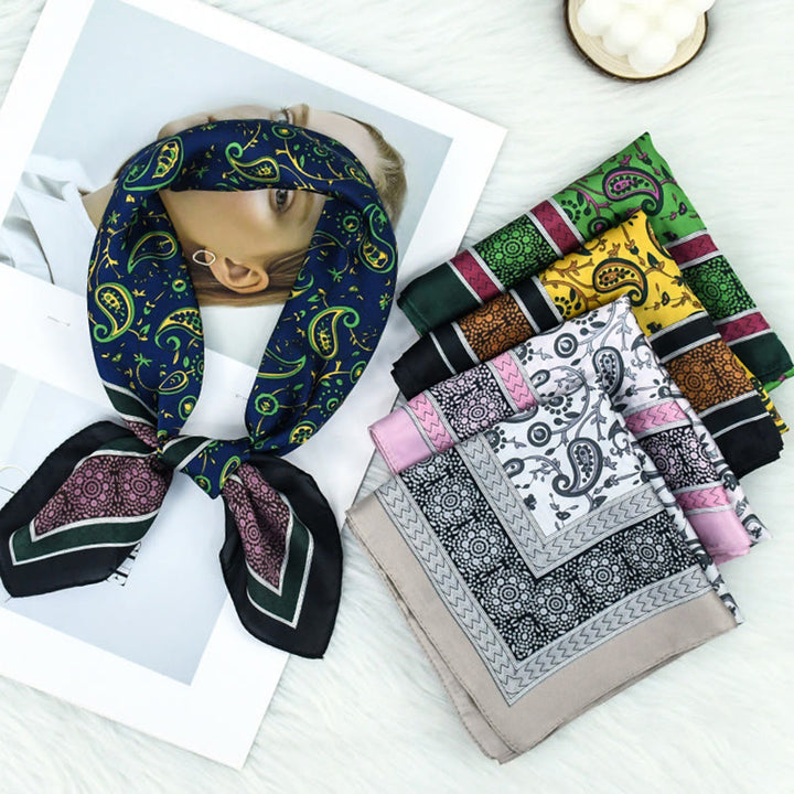Eleganter, farbenfroher, leichter quadratischer Schal mit Paisley-Muster für Damen, ideal für jede Jahreszeit. - image 0