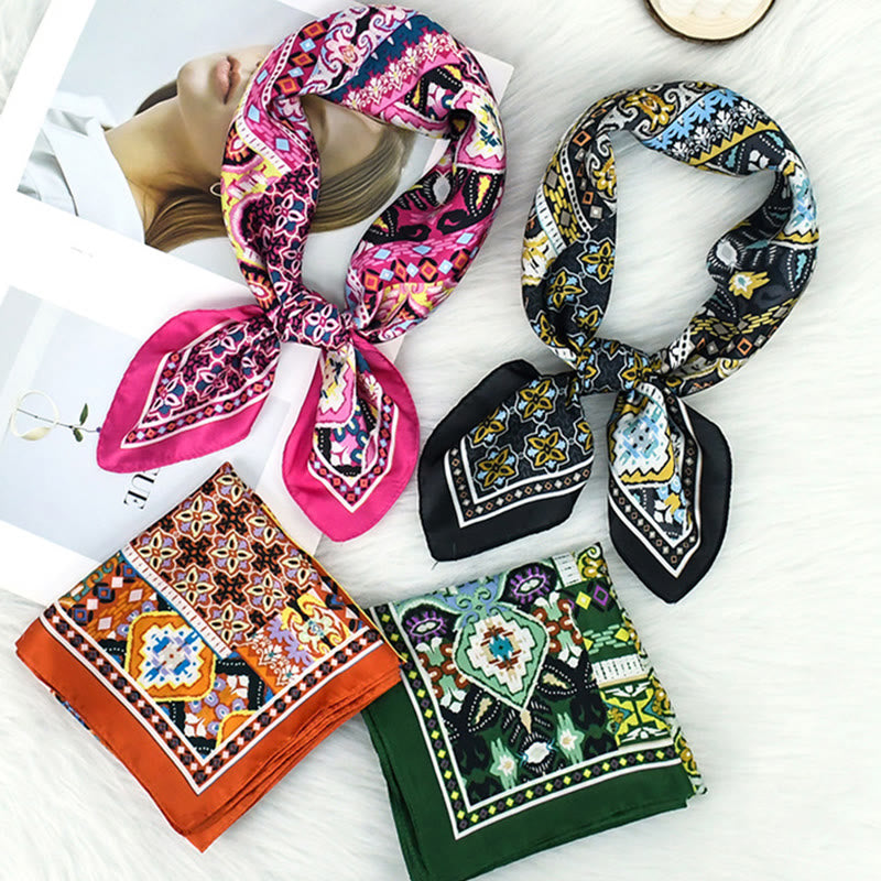 Eleganter, farbenfroher, leichter quadratischer Schal mit Paisley-Muster für Damen, ideal für jede Jahreszeit. - image 11