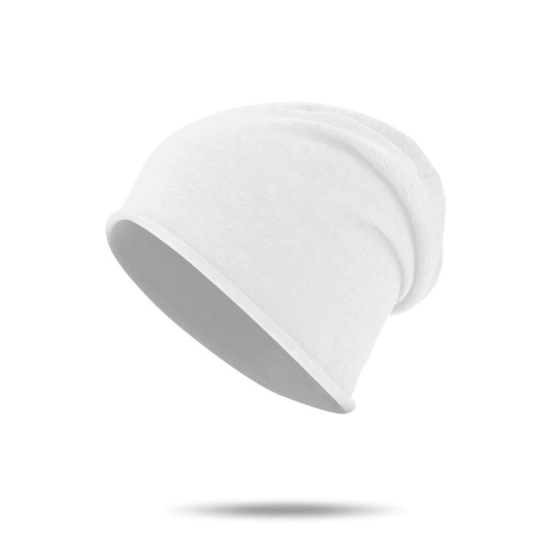 Weiche, mehrfarbige, kuschelige, lässige, warme Strickmütze für Damen – ideal für den Winter. - Weiß - M (22 1/2"-22 7/8") - image 3