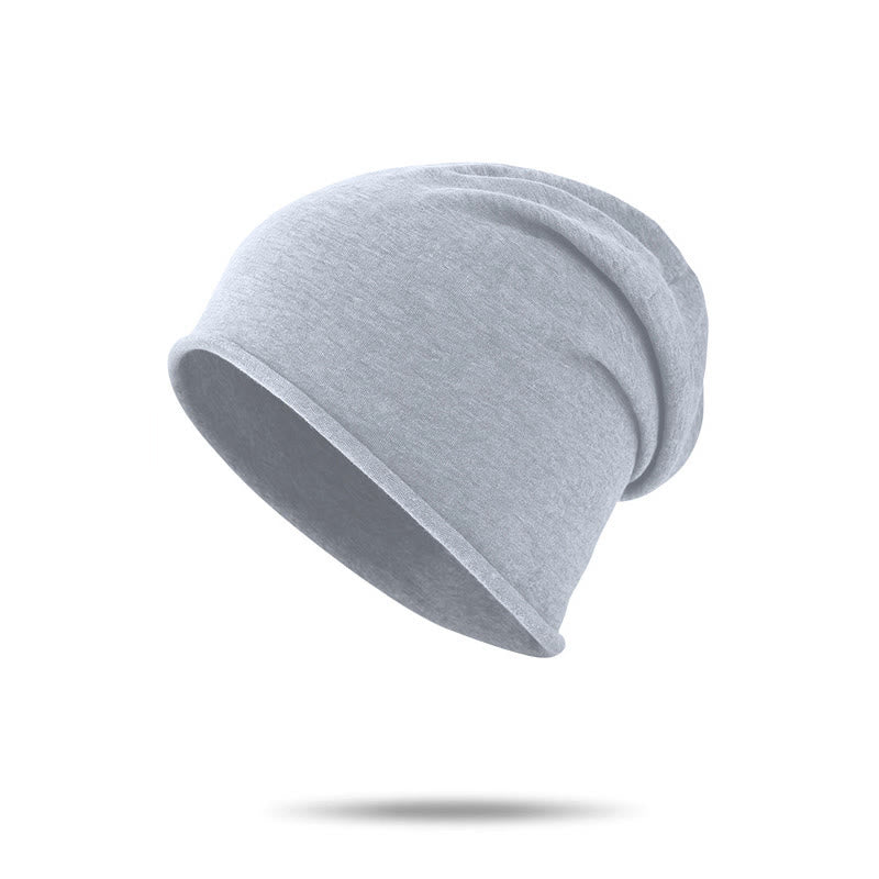 Weiche, mehrfarbige, kuschelige, lässige, warme Strickmütze für Damen – ideal für den Winter. - Hellgrau - M (22 1/2"-22 7/8") - image 4